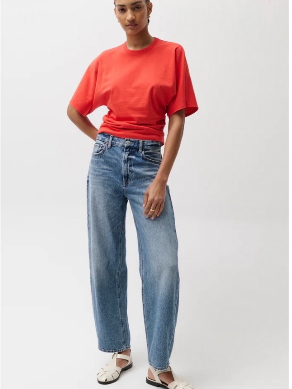 Pistola | 31 | Women's Wes High Rise Barrel Jeans | Light Blue Spectacle - Picture 9 of 9